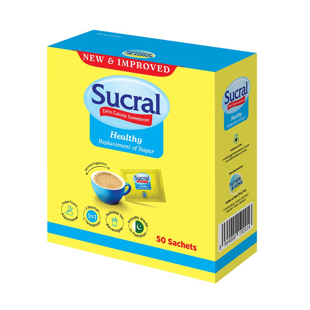 Sucral Zero Calories Sweetener 50 sachet