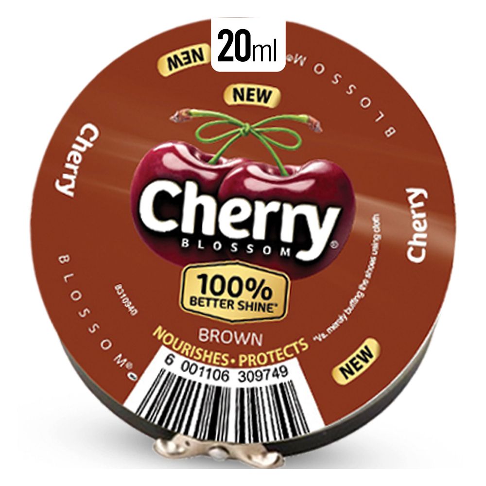 Cherry Blossom Dark Brown Shoe Polish, 42ml