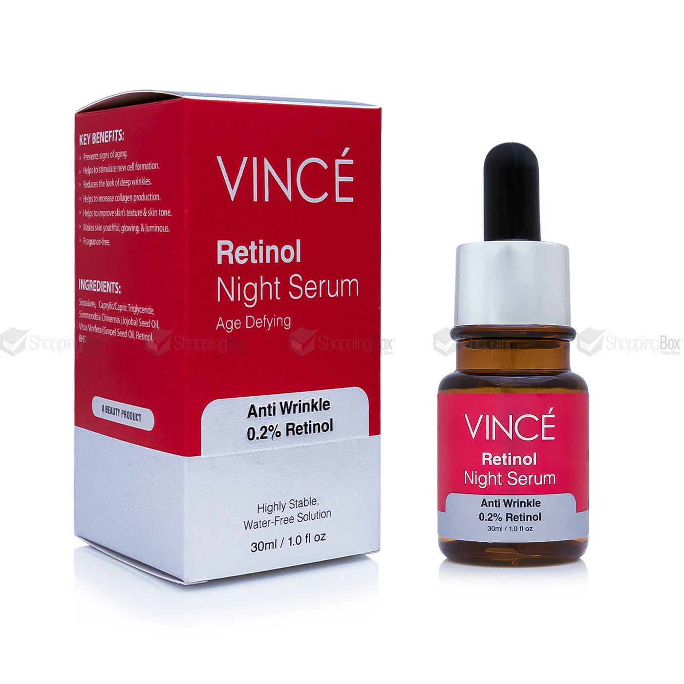 Vince Retinol Night Serum Age Defying Anti Wrinkle 30ML