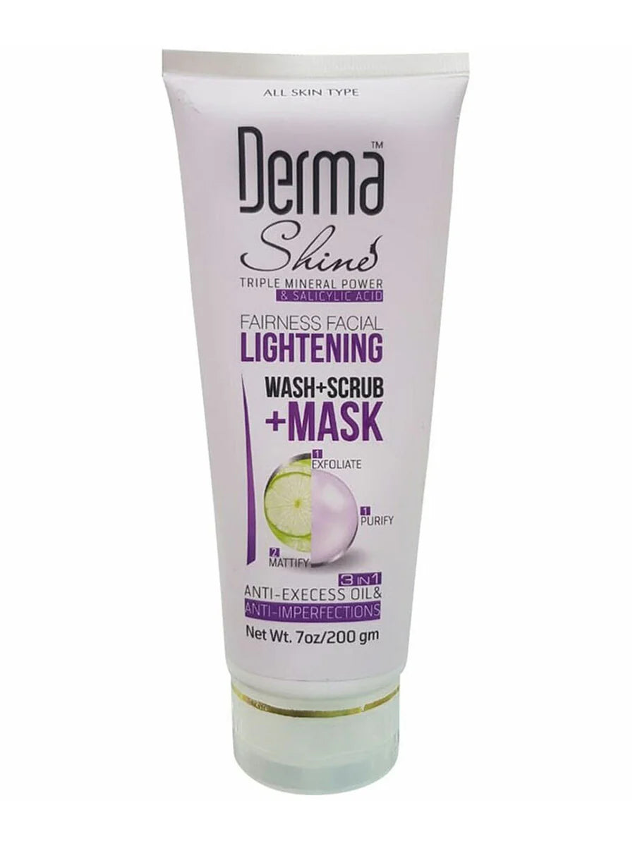 Derma Shine Face Wash+Scrub+Mask 200ML