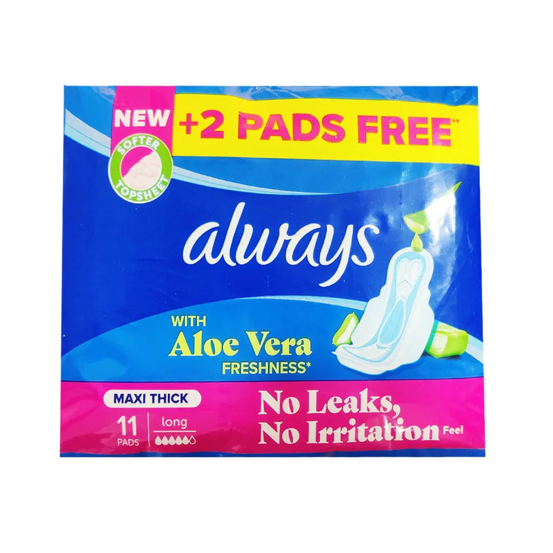 Always Maxi Thick with Aloe Vera Freshness (Long) Sanitary Pads, 11