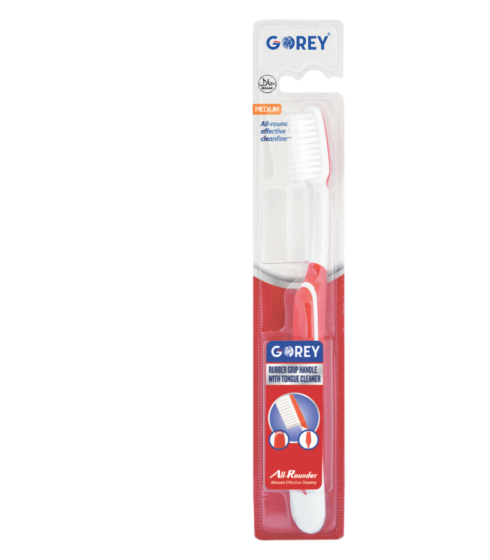 All Rounder Medium Rubber Grip Handle Tooth Brush