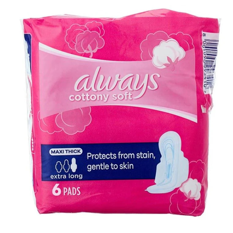 ALWAYS COTTONY SOFT MAXI THICK LONG 6 PADS
