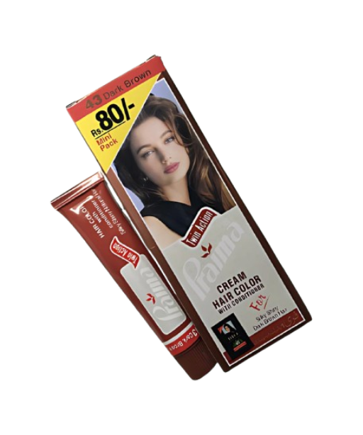 Praima Hair Color 43 Dark Brown 25ML