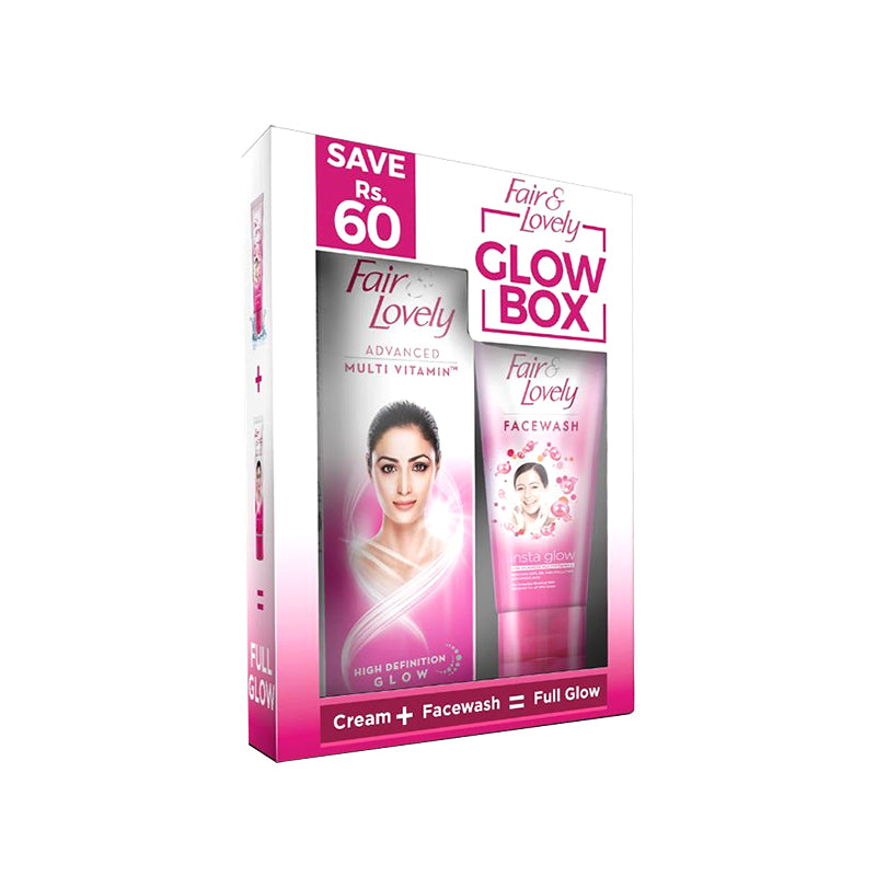 GLOW & LOVELY Cream+Face Wash 50g - Glow Box