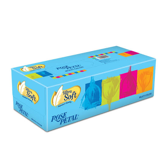 Rose Petal Multi Color Tissue Box 2ply